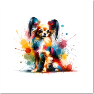 Russian Toy Dog in Colorful Abstract Splash Art Posters and Art